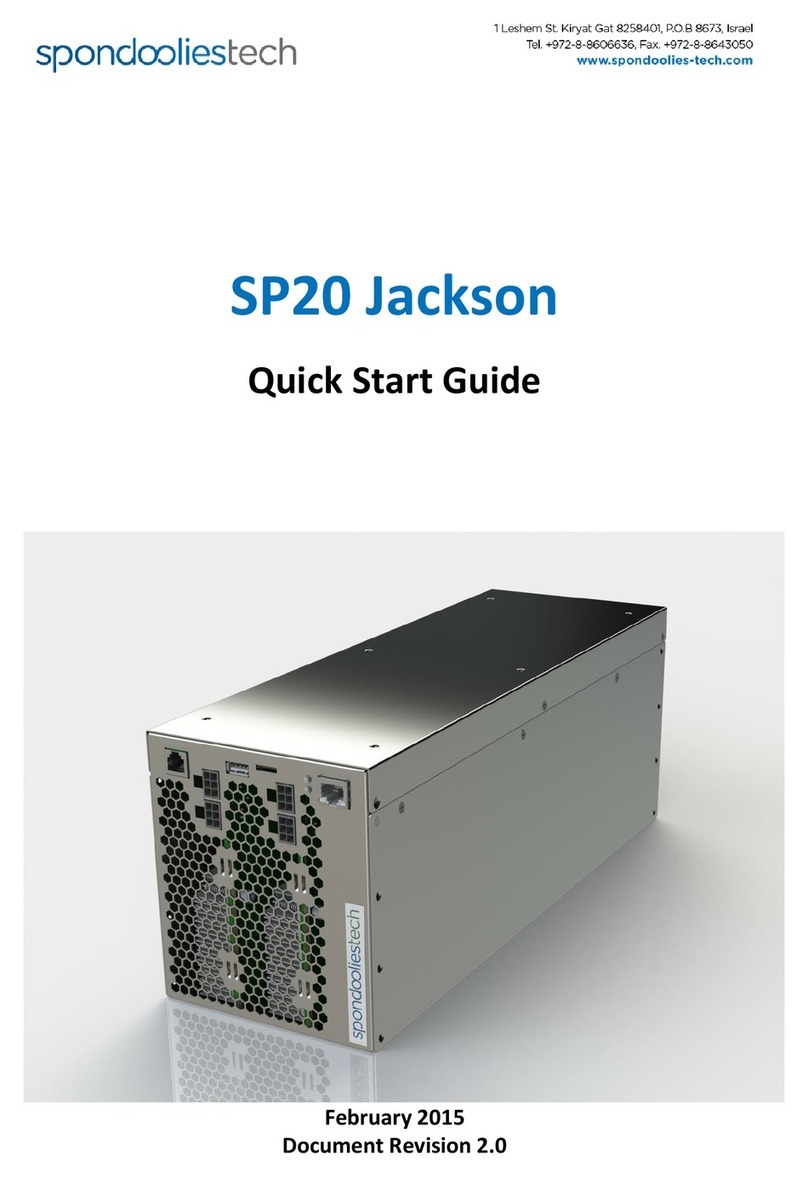 Spondoolies tech SP20 Jackson quick start guide