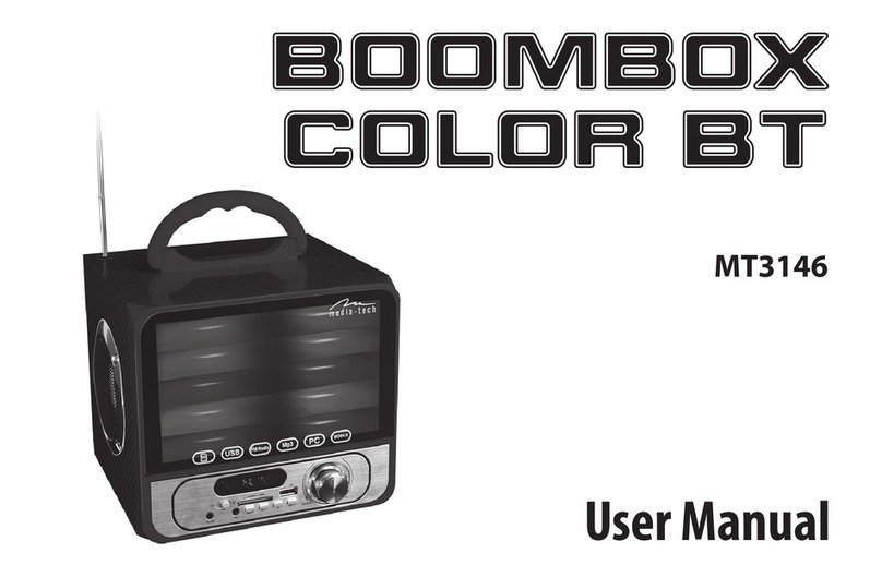 MediaTech MT3146 Boombox Color BT user manual