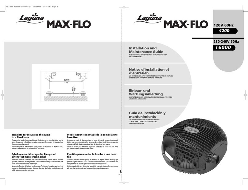 laguna Max-Flo 16000 Installation and maintenance guide