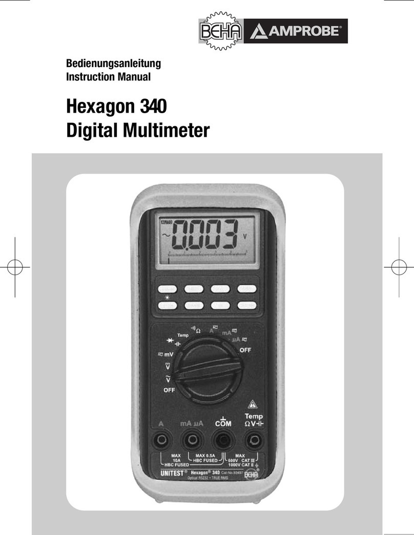 Beha-Amprobe Hexagon 340 instruction manual
