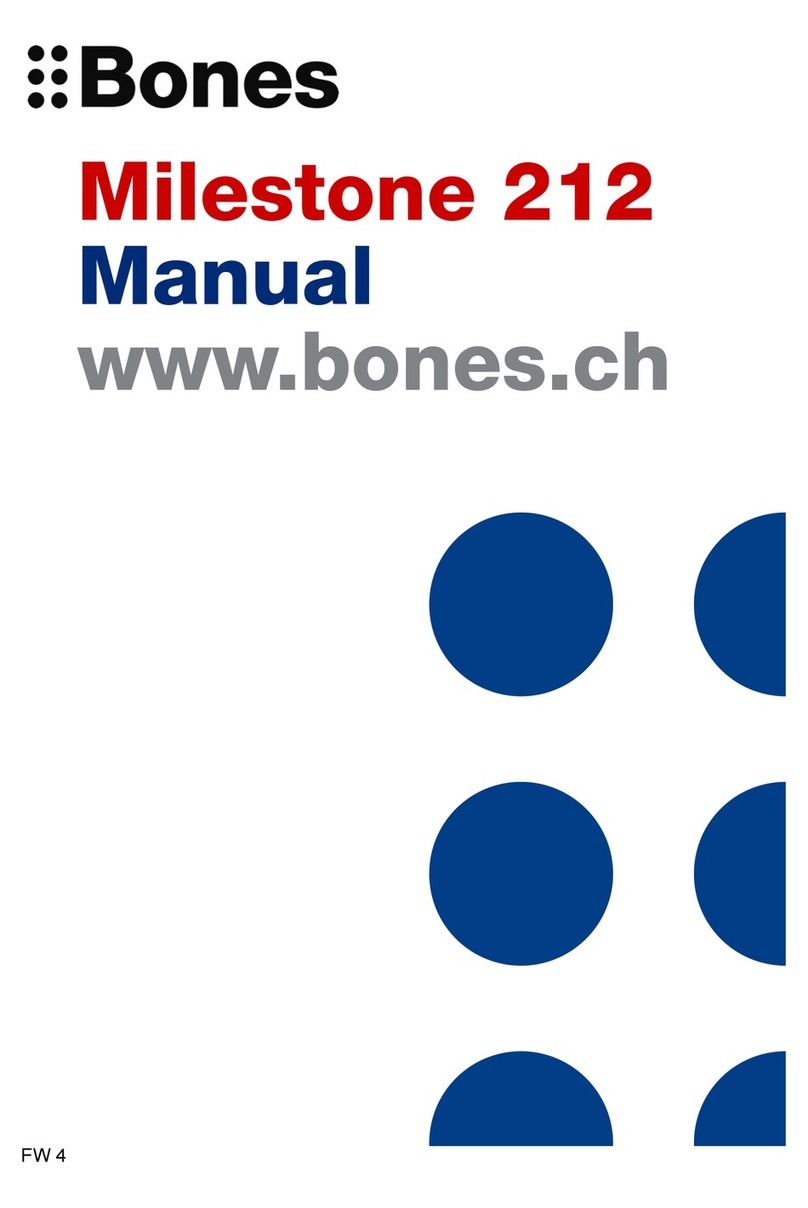 Bones Milestone 212 User manual
