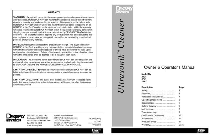Dentsply Neytech 28 X Owner's manual