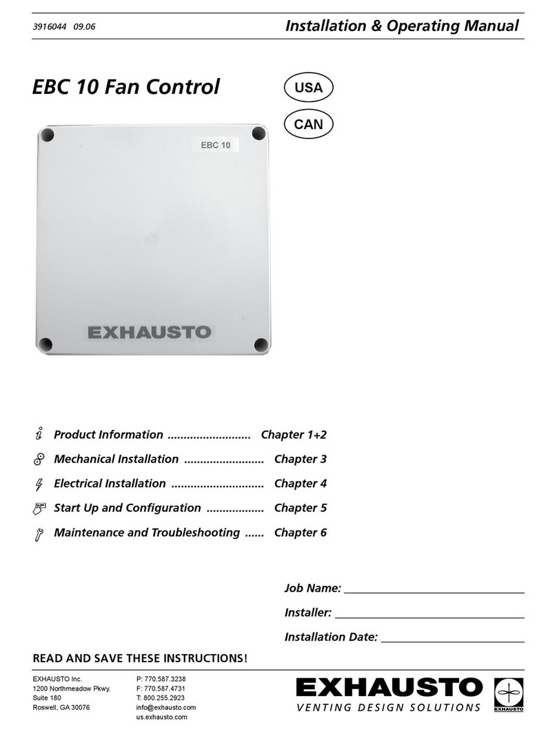 Exhausto EBC 10-P Installation instructions