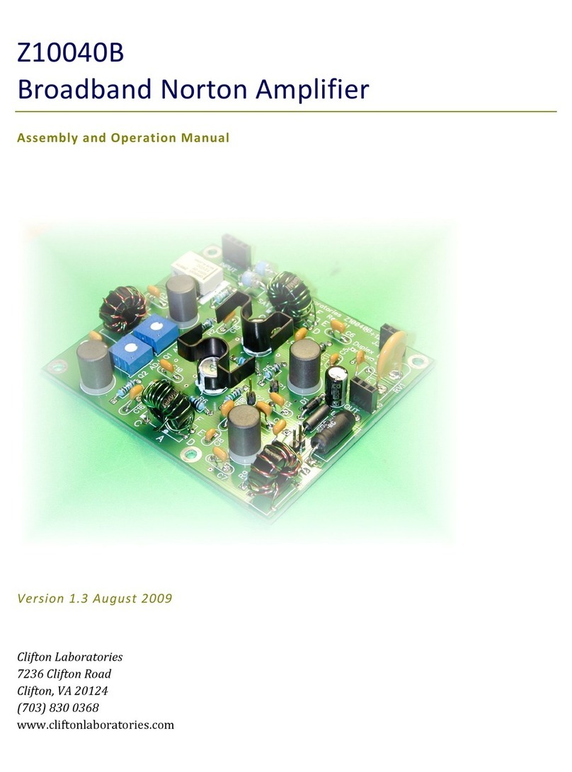 Clifton LAboratories z10040b Assembly and operation manual