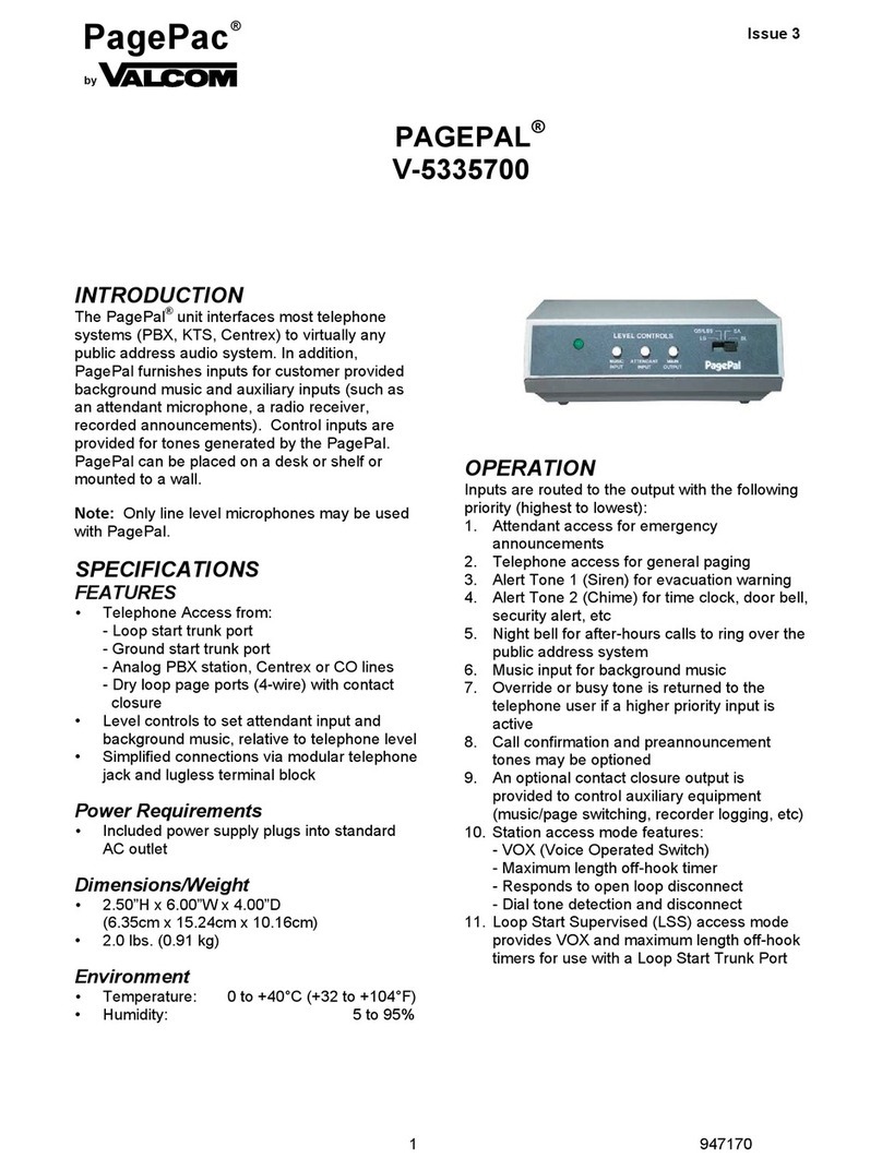 PagePac PAGEPAL V-5335700 User manual