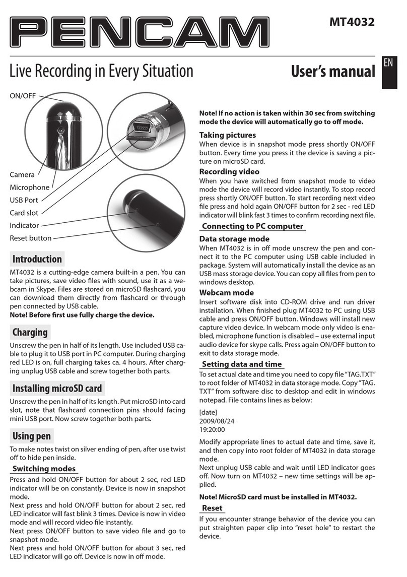 MediaTech PENCAM MT4032 user manual