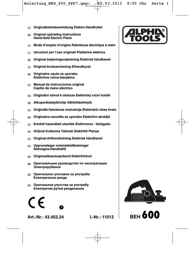 Alpha tools BEH 600 User manual