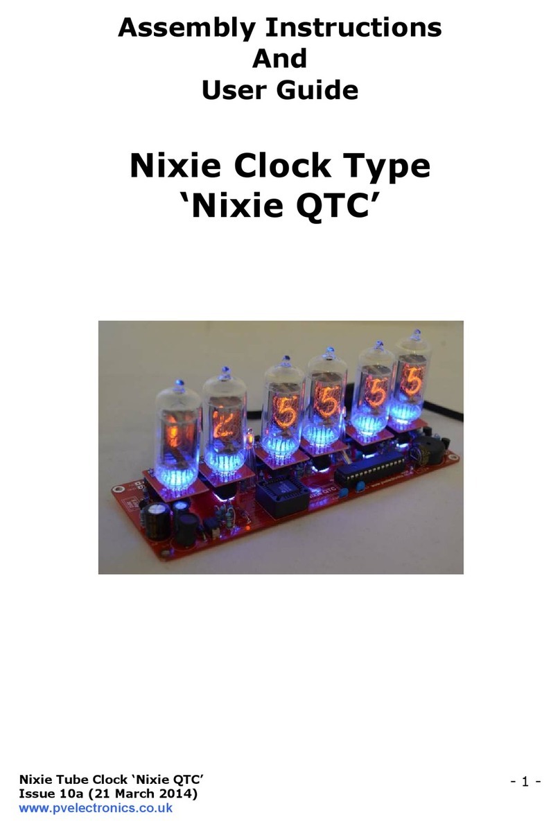 Pvelectronics Nixie QTC User manual