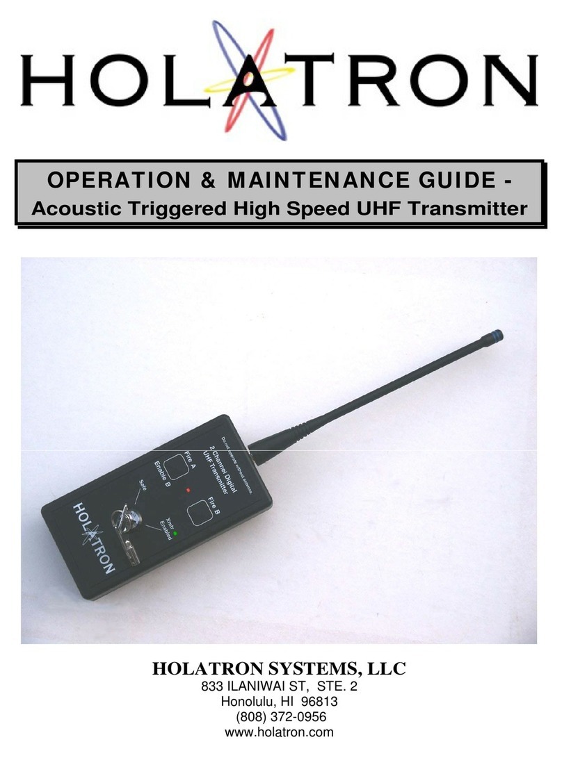 Holatron RFLS-MK3HSXT Operation & maintenance guide
