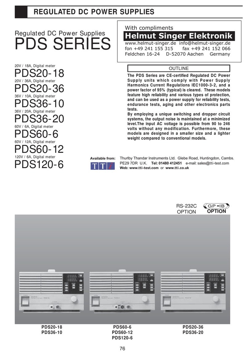 TTI PDS20-18 User manual