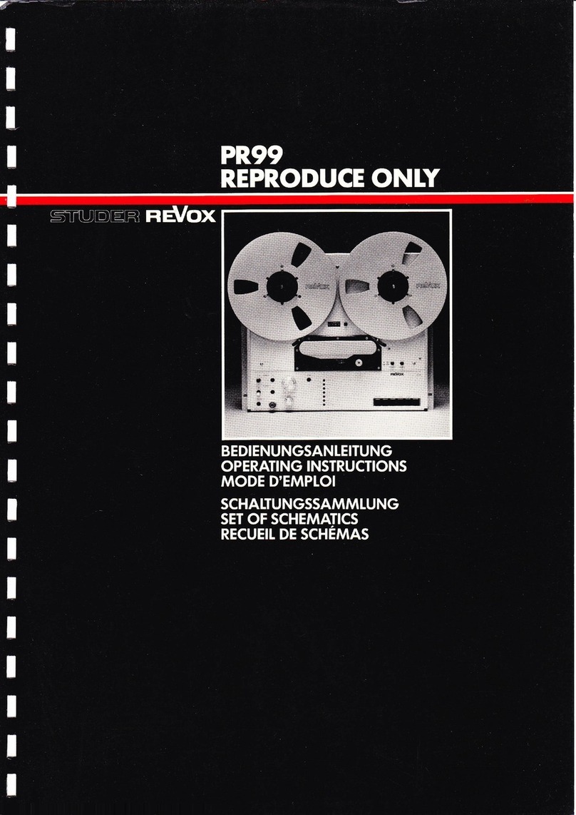 Revox PR99 operating instructions