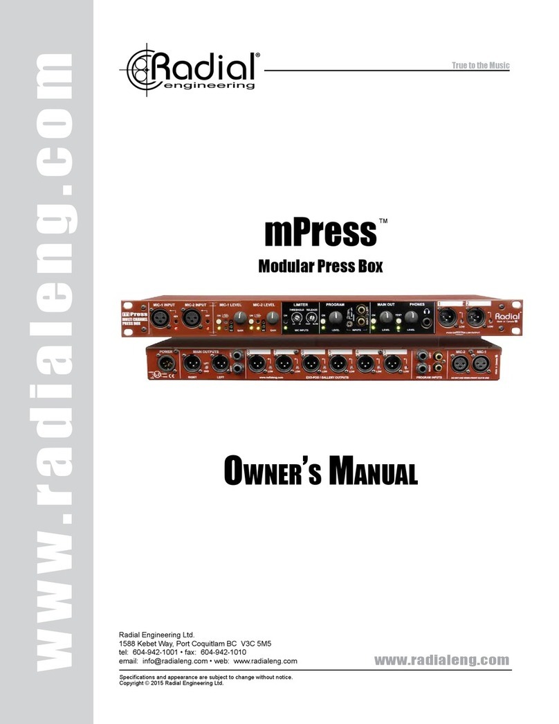 Radial Engineering mPress owner's manual