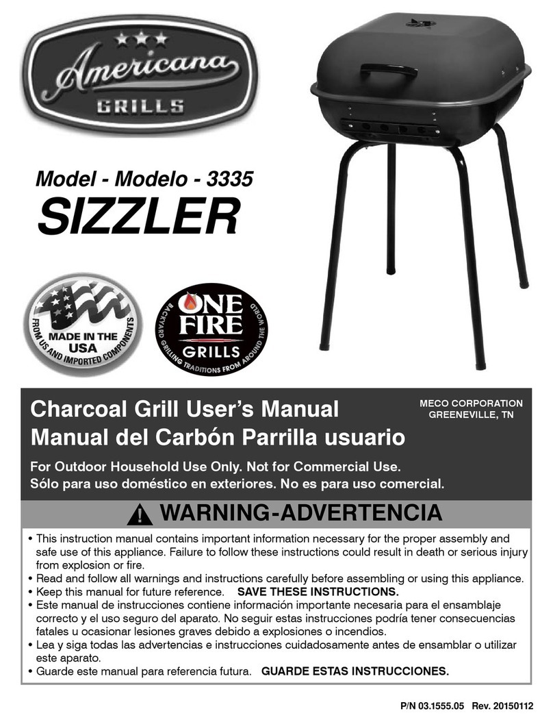 AMERICANA grill Sizzler user manual