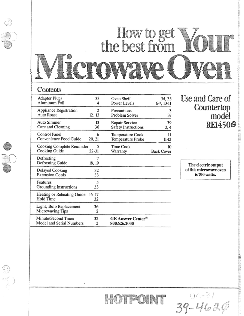 Hotpoint E1450G User manual