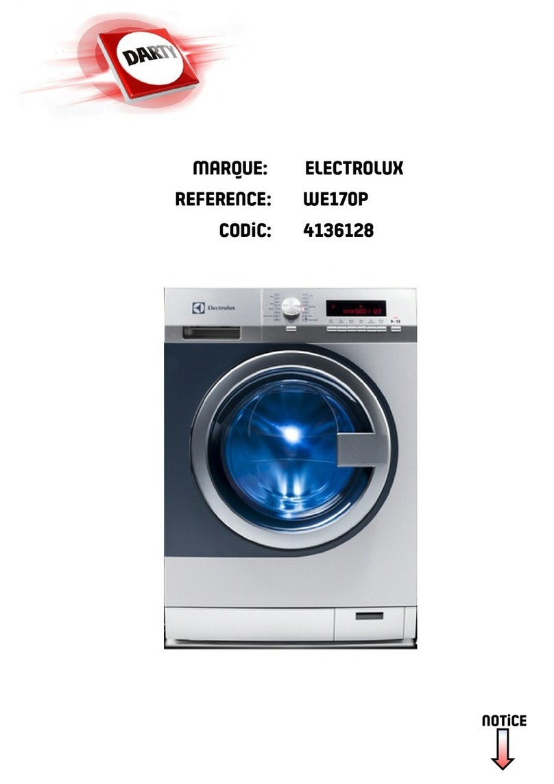 Electrolux WE170P Installation instruction