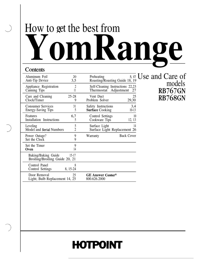 Hotpoint RB768GN Installation instructions Hotpoint RB768GN Installation instructions