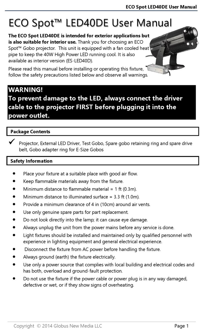 ECO Spot LED40DE user manual ECO Spot LED40DE user manual