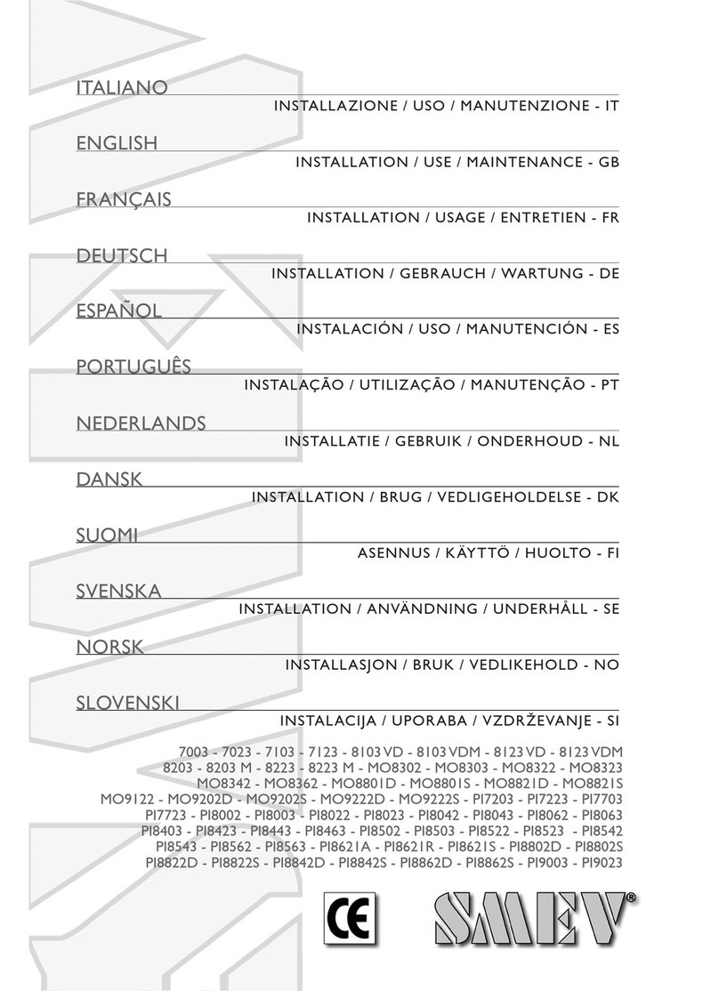 smev 7003 Installation and use manual