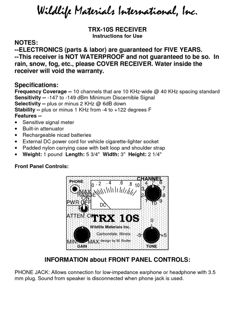Wildlife Materials TRX-10S Instructions for use