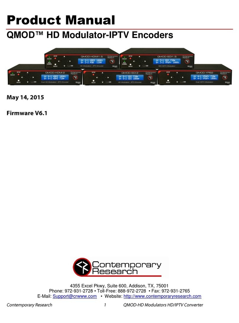 Contemporary Research QMOD-HDMI 1.5 product manual Contemporary Research QMOD-HDMI 1.5 product manual