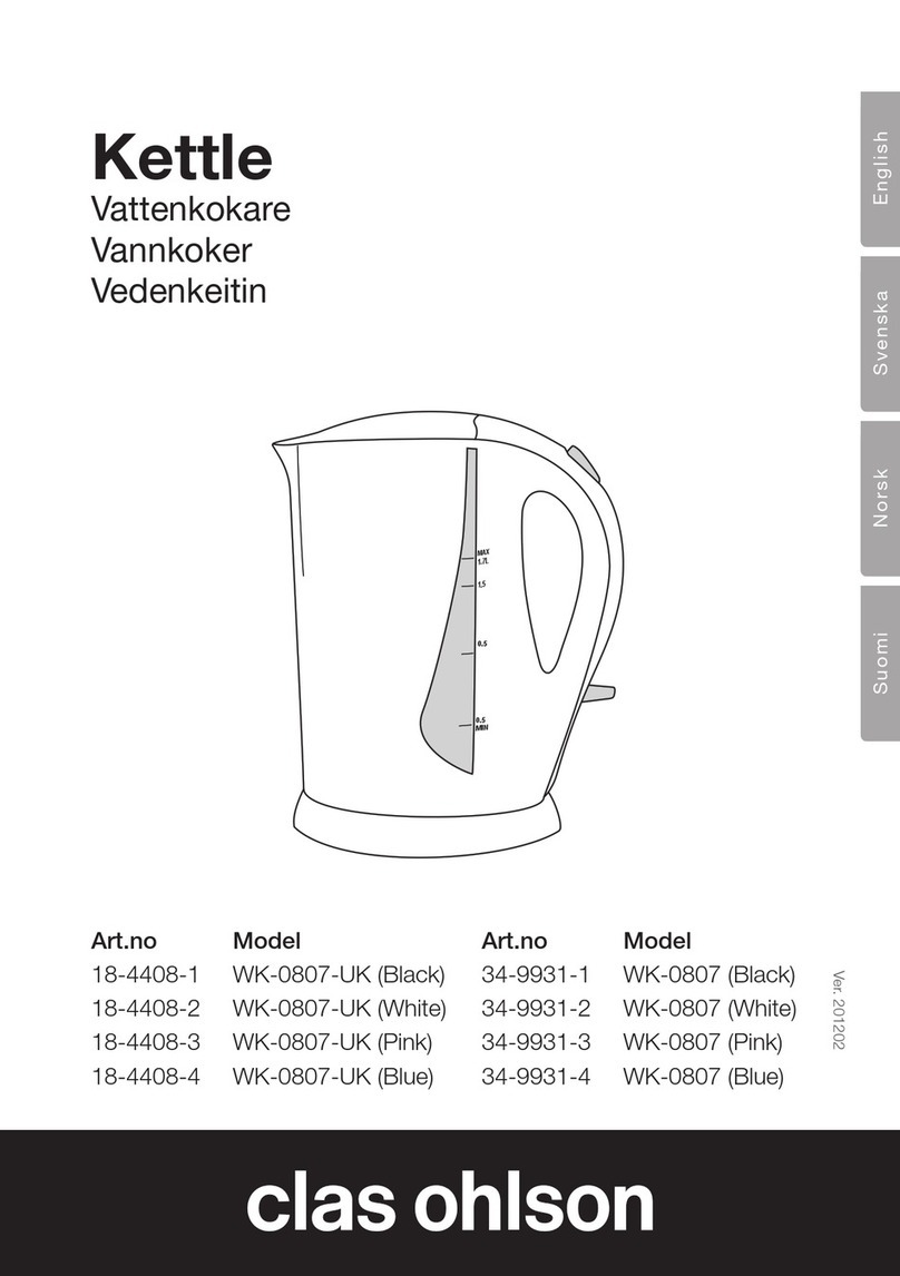 Clas Ohlson Coline WK-0807-UK User manual