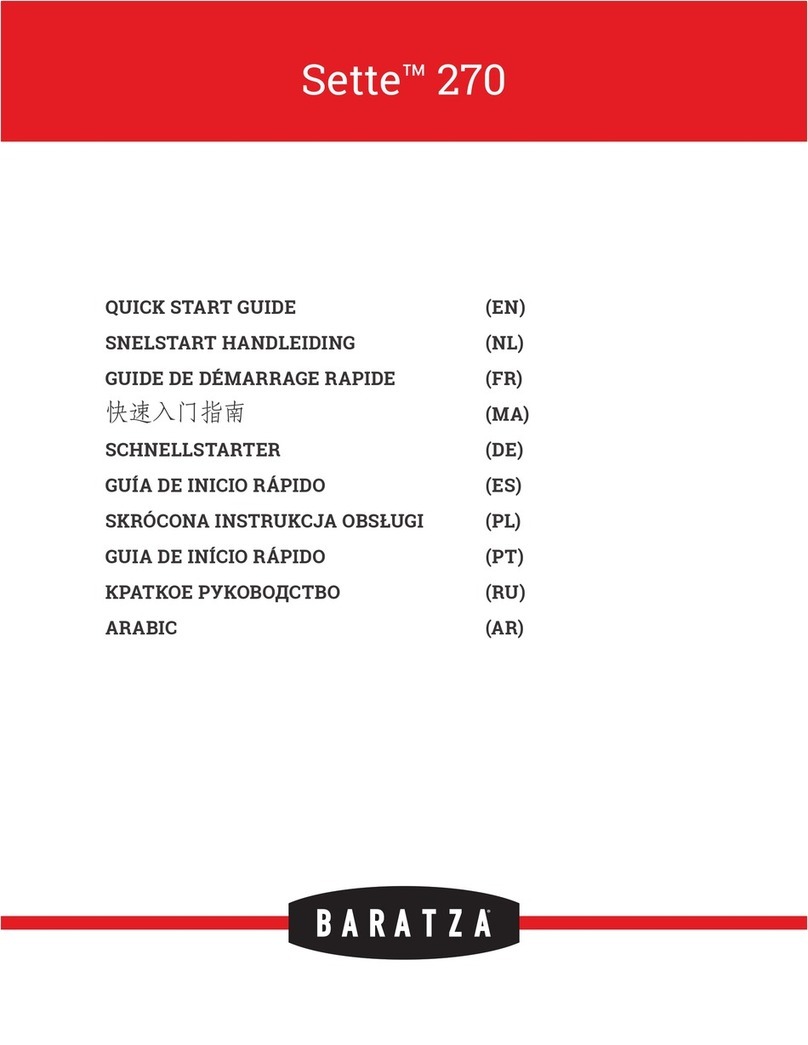Baratza sette 270 User manual Baratza sette 270 User manual
