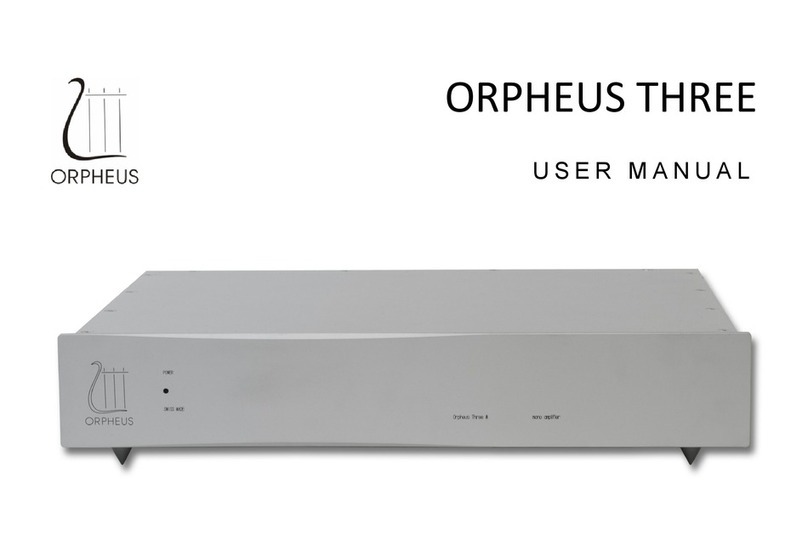 ORPHEUS THREE User manual