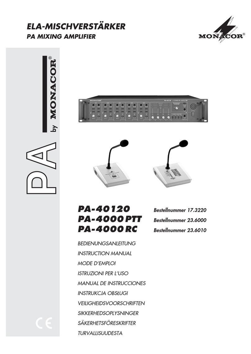 Monacor PA-40120 instruction manual