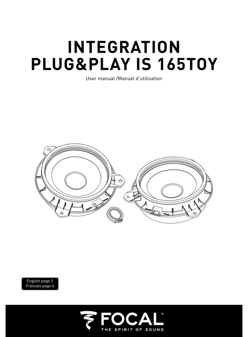 Focal INTEGRATION PLUG&PLAY IS 165TOY User manual