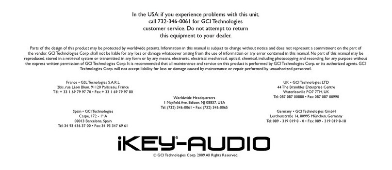 iKEY-AUDIO M3 instruction manual