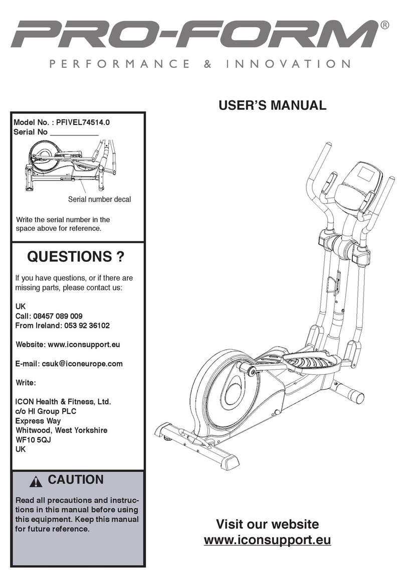 Pro-Form PFIVEL74514.0 User manual Pro-Form PFIVEL74514.0 User manual