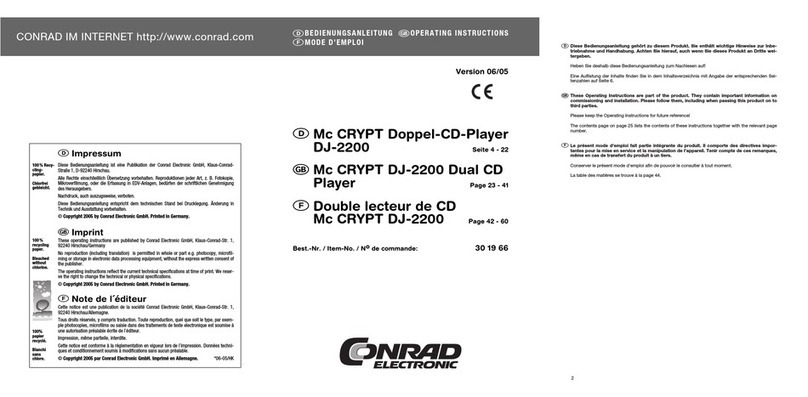 MC Crypt DJ-2200 User manual