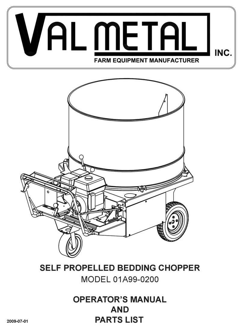 VALMETAL 01A99-0200 Operators manual and parts lists