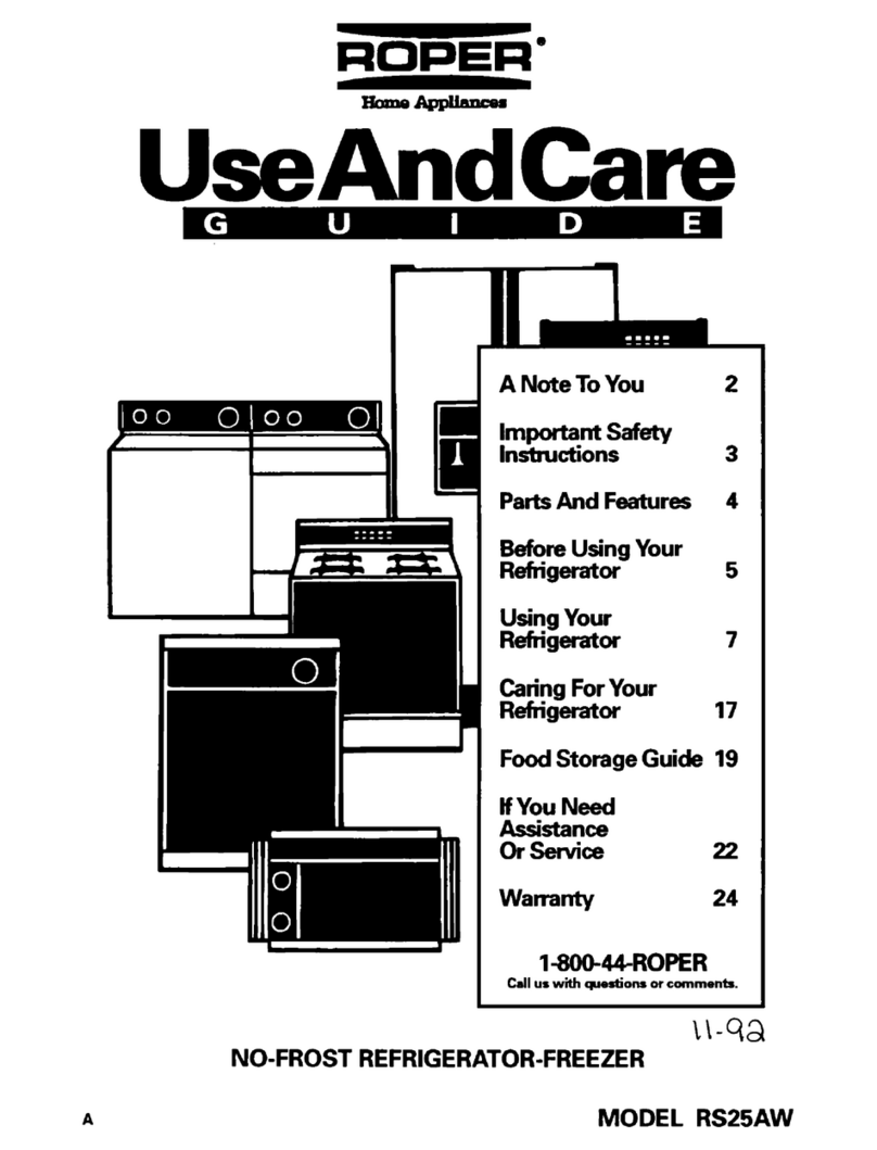 Roper RS25AW Use and care guide