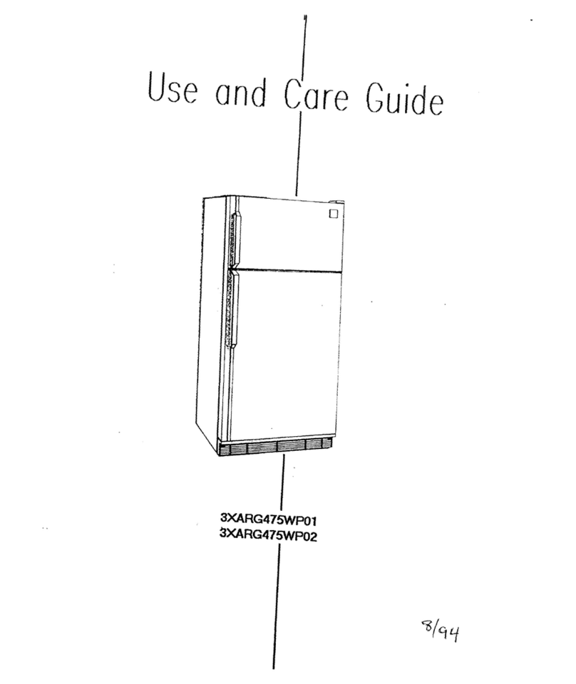 Whirlpool 3XARG475WP2 User manual