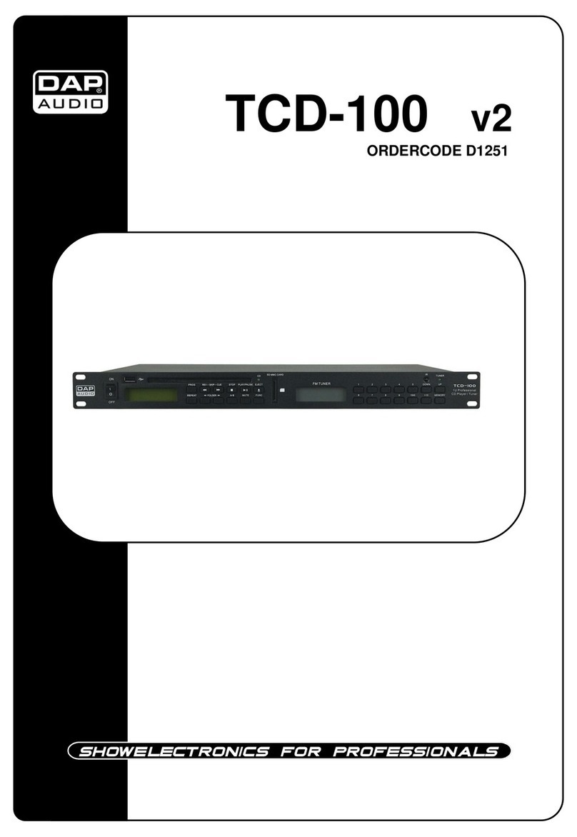 DAPAudio TCD-100 Product guide