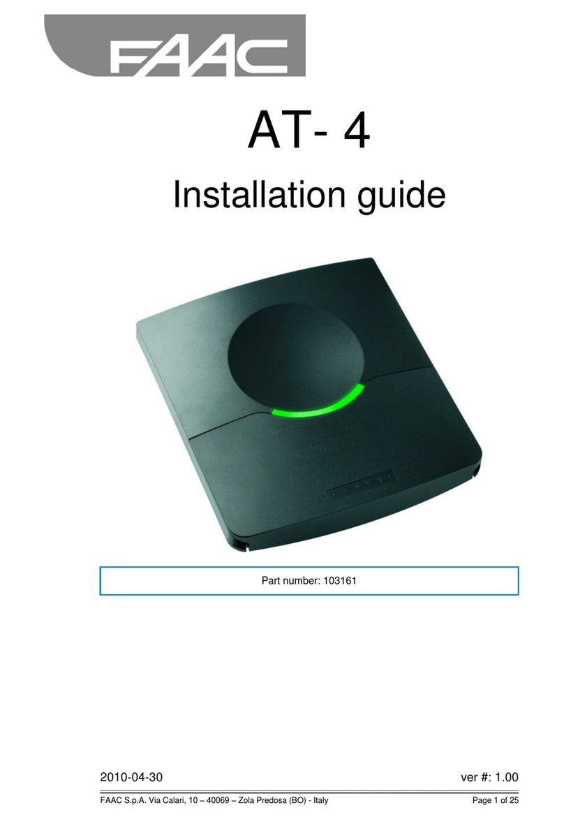 FAAC AT-4 installation guide