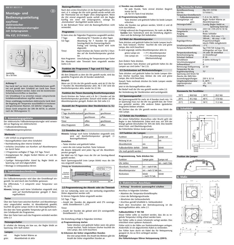 Revos FRe F2T Mounting and operating instructions