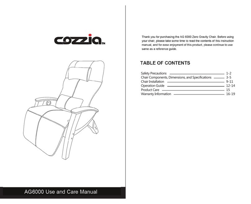 Cozzia AG6000 use and care manual