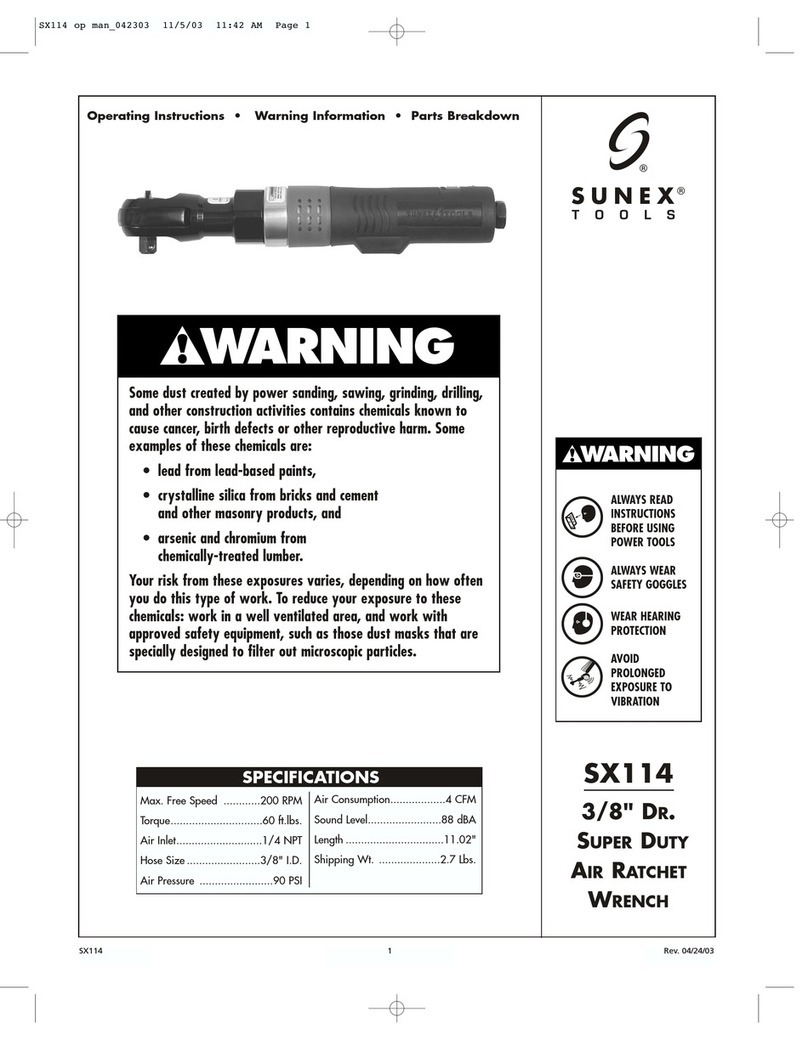 Sunex Tools SX114 User manual
