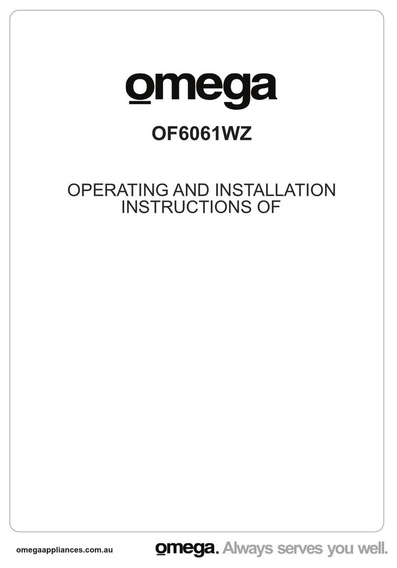Omega OF6061WZ Operating and installation instructions Omega OF6061WZ Operating and installation instructions