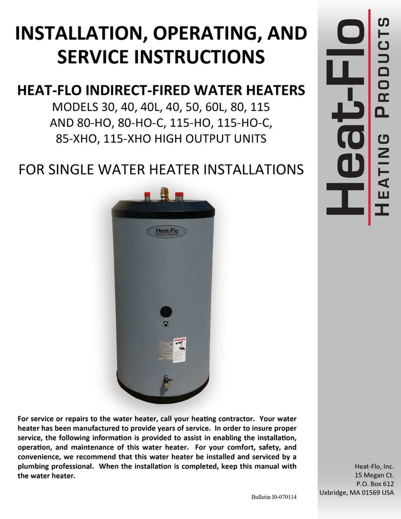 Heat-Flo 115-HO-C Installation, operating and service instructions
