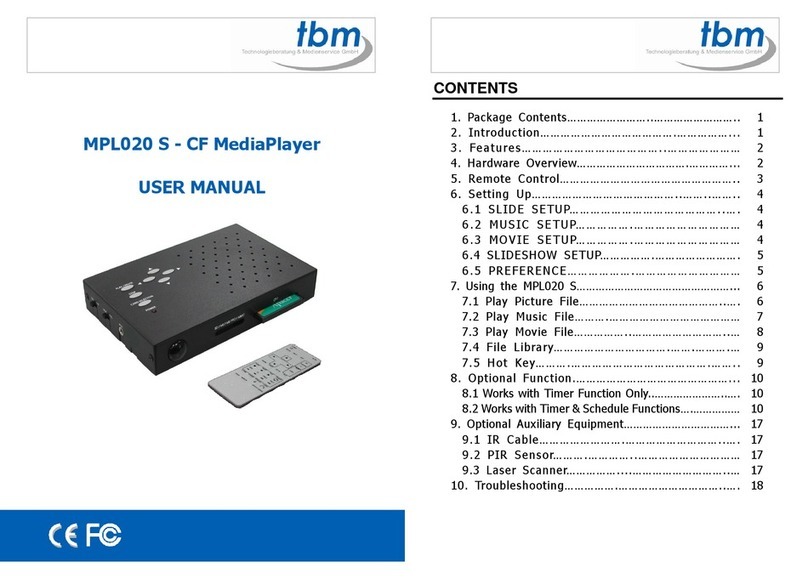 TBM MPL020 S - CF user manual