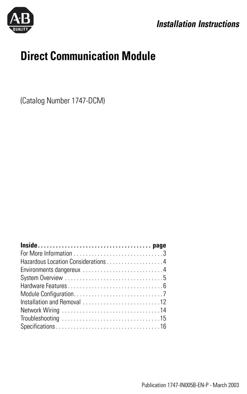 Allen-Bradley 1747-DCM User manual