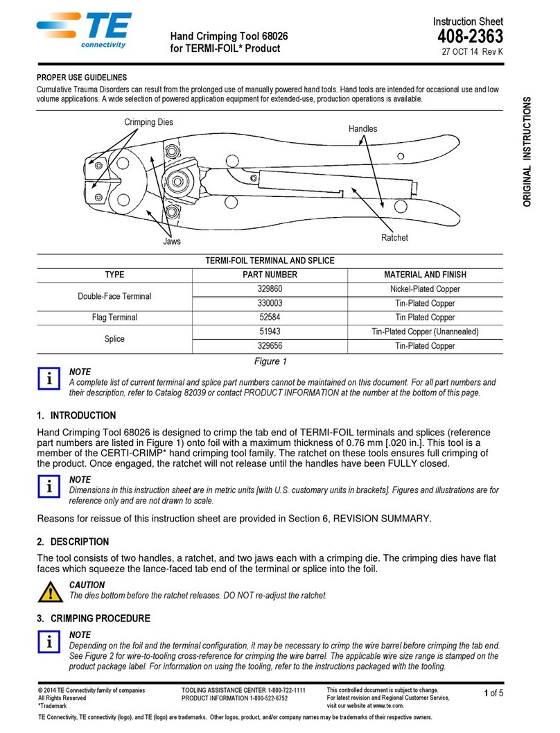 TE 68026 User manual