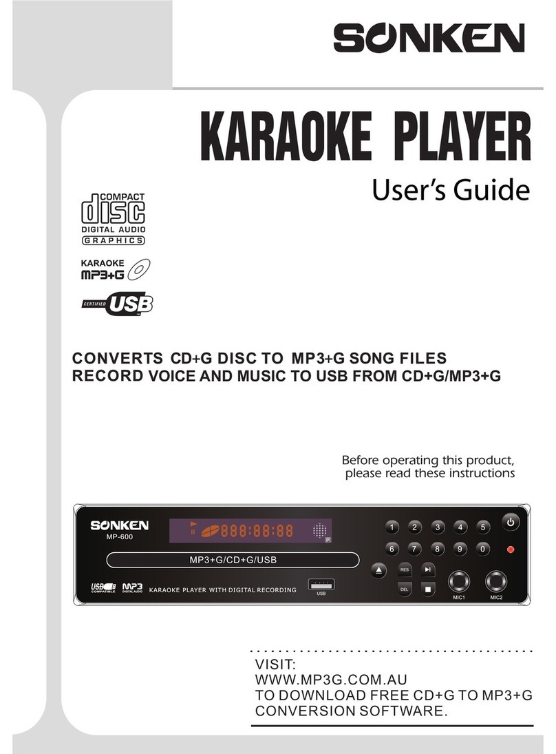 Sonken MP-600 User manual