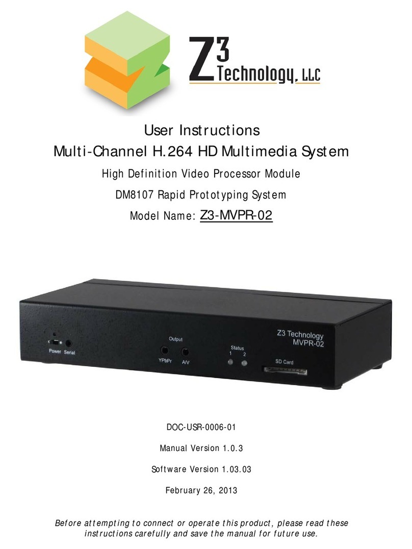 Z3 Technology MVPR-02 User manual