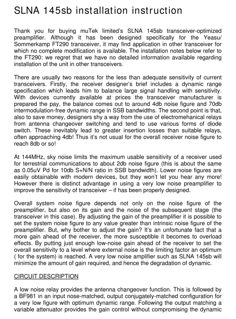 Mutek SLNA 145sb Installation instruction