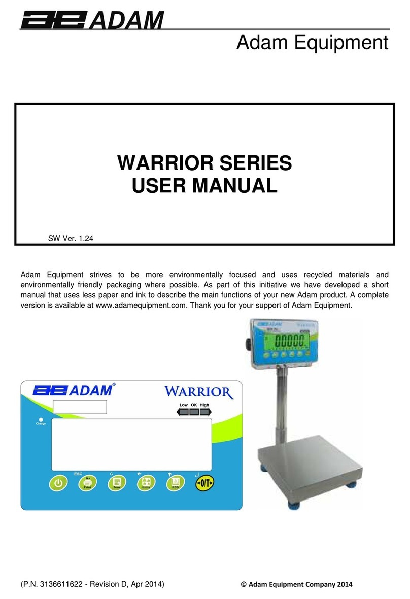 Adam Equipment Warrior Series User manual