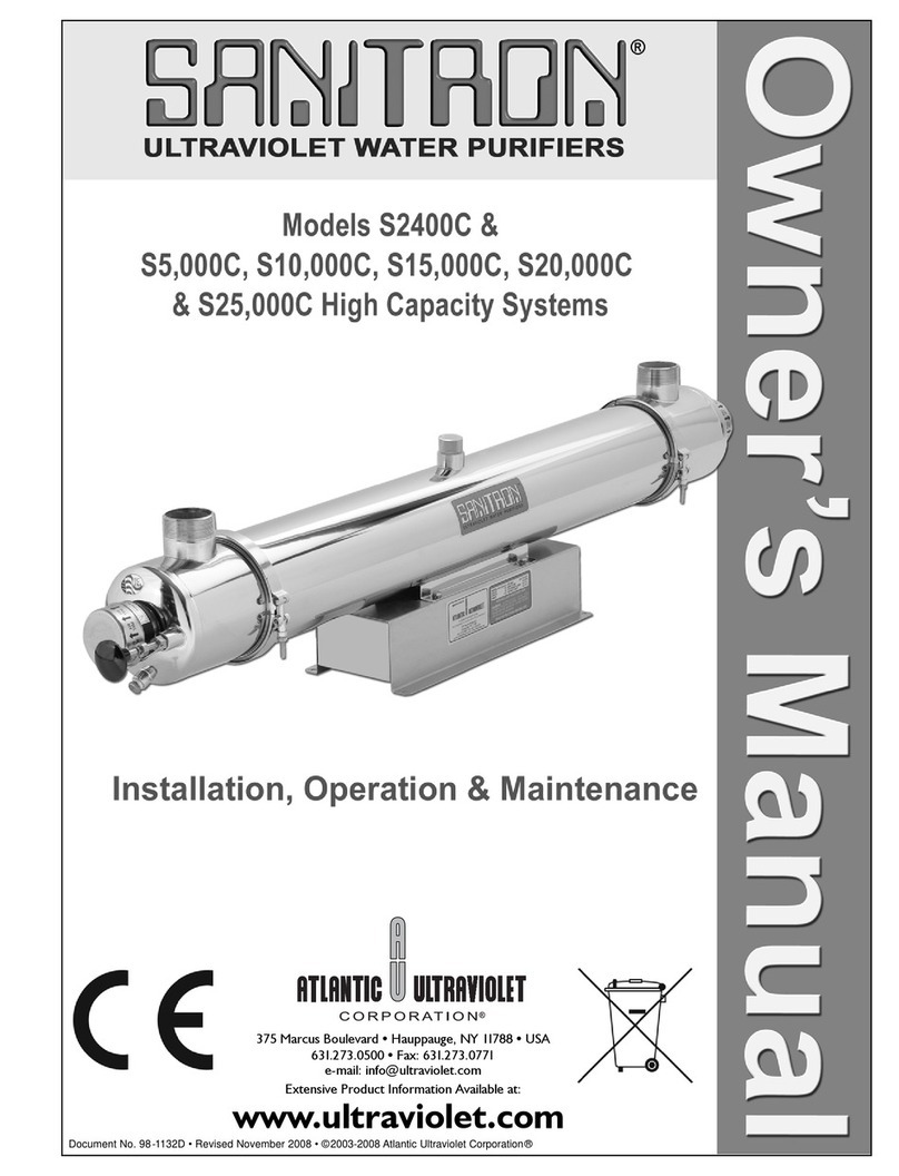 Atlantic Ultraviolet S2400C User manual Atlantic Ultraviolet S2400C User manual